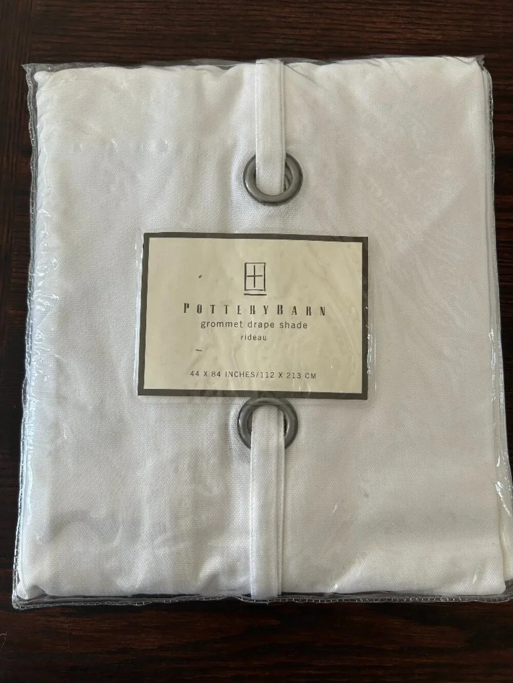 Pottery Barn White Drape Window Shade with Grommets 44 X 84 NWT